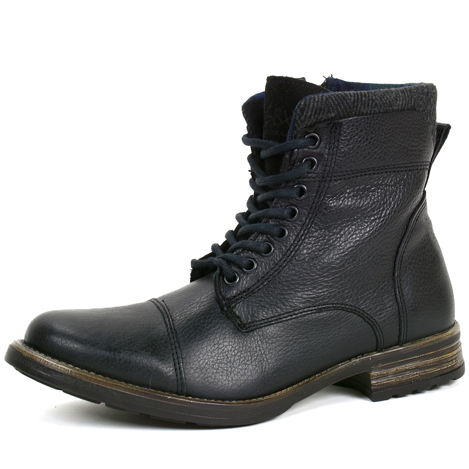 GBX Mens Tosh Ankle High Boots Lace Up Combat Style Casual Comfort